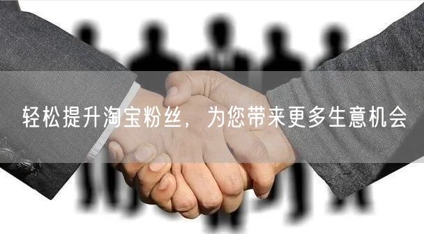 轻松提升淘宝粉丝，为您带来更多生意机会